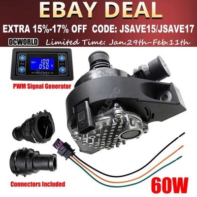 Automotive DC 12V Brushless Car Auxiliary Water Pump 60W W/ PWM Signal Generator | eBay