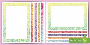 Page Border Glitter Sheet Activity