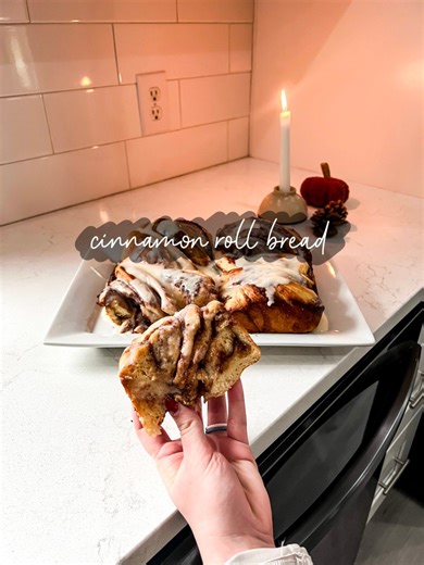 5.4M views · 131K reactions | Cinnamon roll bread, absolutely divine 殺 #asmr #baking #bakewithme #baker #homemade #skylarbaking | Skylar Toth | Facebook