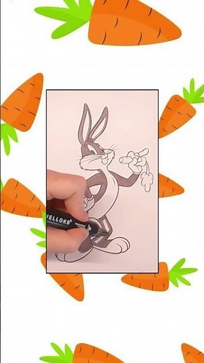 Bugs Bunny Rabbit Looney Tunes Coloring Book Page