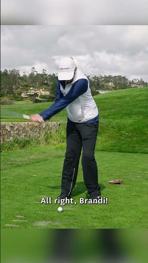 Closest to the hole at No.7 at Pebble ⛳ feat. Morgan Pressel, Mina Harigae, and Brandi Chastain!