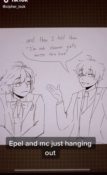 When someone starts talking with an accent, he’ll continue with it until hes stuck with it for a while #oc #epelfelmier #acetrappola #deucespade #twistedwonderland