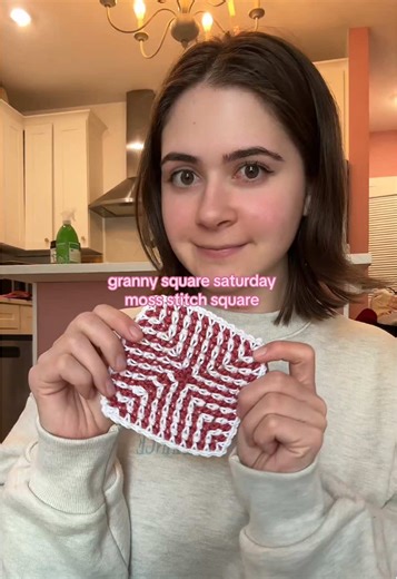 Crochet Moss Stitch Granny Square Tutorial
