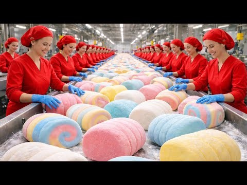 Inside Marshmallow Factory Process | How Marshmallows Are Made | Satisfying Factory Video
