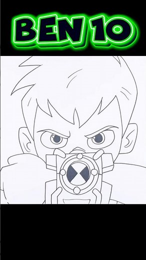 How to Draw BEN 10 with His Omnitrix | BEN 10 #ben10 #drawingvideo #shortvideo