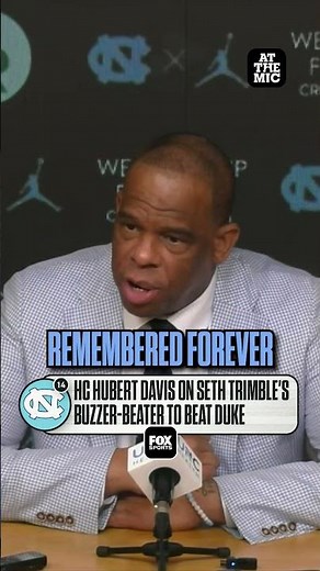 Hubert Davis on Seth Trimble's game winning shot to take down No. 4 Duke #basketball #unc #cbb