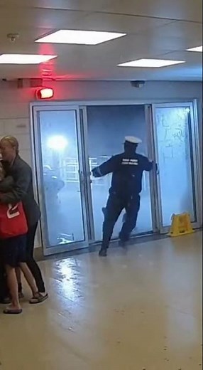 O momento exato em que o mar atacou o navio durante a noite 😱🌙