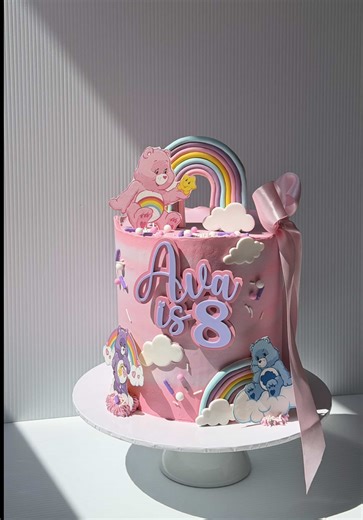 Handcrafted Bright Care Bears Cake Delight