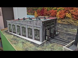 Kit bashing an SSLTD Roundhouse in HO Scale into a 2 stall Diesel /Steam repair facility.