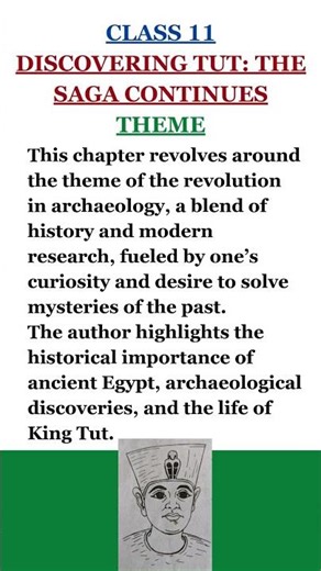 Theme-DISCOVERING TUT I Class 11 I Hornbill, chapter 3