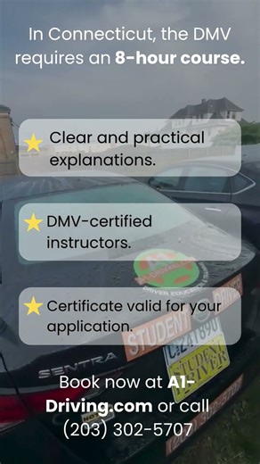 📚 Did you know the 8-hour course is mandatory in Connecticut to get your license?