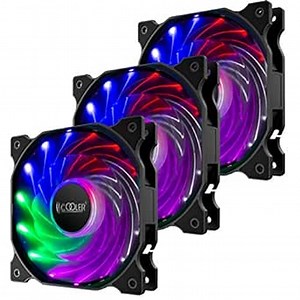 PCCOOLER 120mm Case Fan Phantom Series 3 in 1 Kit, PC-FP120 RGB Case Fans - High Performance Cooling PC Fan - Hydraulic Bearing - Low Noise Computer Fans for PC Case