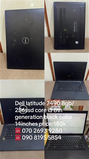 🎁 Dell latitude 7490 - Intel core i5 | 256GB SSD | 8GB RAM | keyboard light | HD webcam | WiFi | Bluetooth connectivity | windows 11 pro // laptop comes with original charger plus Free software installation # Send us a message now @godwinsimon109@gmail.com Call/whatsapp ☎️ 09081955854 ☎️ 070 2693 9280 ⚡️Recommended for: - Students - business owners - Graphic designers - office work - content creators - programming Follow@simoncomputers TikTok Instagram simon_communication X @simongodwin109 We a