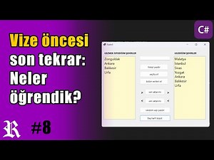 Vize öncesi son tekrar | C# Form eğitimi 8. bölüm