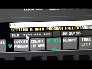 Setting A main programme Failled in fanuc Controller | Fanuc Controller How to set new programme