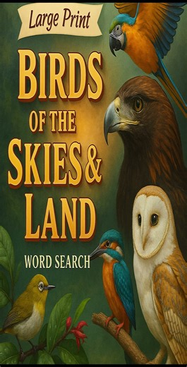 InkxCity Birds of the Skies and Land Word Search 3 Second Challenge 7