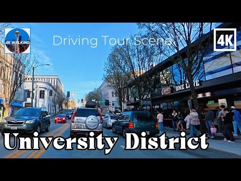 [4k] University District Driving Scenes through Downtown Seattle on 520 Hwy & Interstate 5!