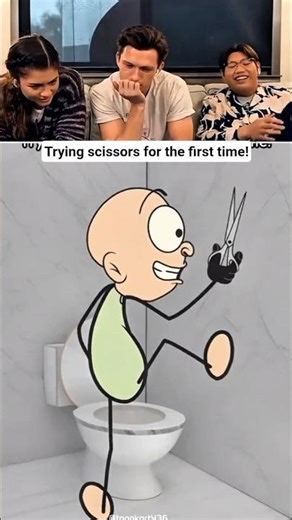 Trying scissors for the first time!#funny#foryou#viral#memes