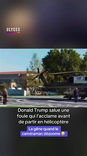 Donald Trump salue une foule avant de partir en hélicoptère