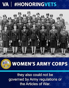2.1K views · 203 reactions | On July 1, 1943, President Franklin D. Roosevelt signed the legislation to change the name of the Women's Army Auxiliary Corps (WAAC) to the Women's Army Corps (WAC) and made it part of the Army of the United States. This gave women all of the rank, privileges, and benefits of their male counterparts. | U.S. Department of Veterans Affairs | Facebook