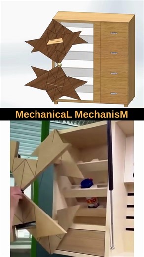 Genius Folding Door Mechanism in Action! 🔧🚪