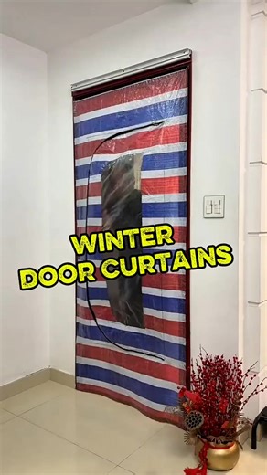 Printed Winter Thick Cotton Door Curtain.. Smart Gadgets 😍 Antique Accessories and Appliances . Like❣️ comments📋 Share📤 . #doorcurtain #doorcurtains #winterdoorcurtains #homegadgets #asmr