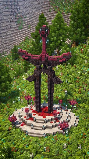 Crimson Sword Nether Portal! 🗡️ Minecraft Build Idea #minecraft #minecraftbuilding #minecrafttips #minecraftbuildingideas #minecrafttiktok #minecraftedit