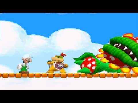 New Super Mario Bros. U DS - 100% Walkthrough Part 8 Gameplay - World 5 Airship Bowser Jr's Flotilla