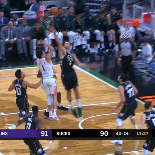 1.2M views · 10K reactions | Devin Booker (29 PTS, 7 AST) & Giannis Antetokounmpo (season-high 35 PTS, 14-16 FGM) go back-and-forth in the Phoenix Suns/Milwaukee Bucks tight battle in Milwaukee! | NBA | Facebook