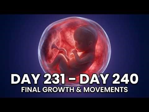 Pregnancy Day 231 to Day 240 | Final Baby Growth & Movements in the Womb (3D Medical Animation)