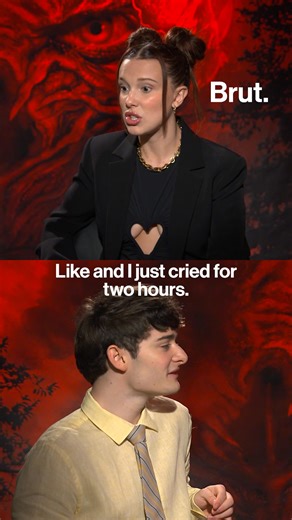 329K views · 10K reactions | Millie Bobby Brown and Noah Schnapp shared their experiences from the final day of filming Season 5 of “Stranger Things” in an interview with our journalist @marionsacuto. The final episodes are now streaming on Netflix. #netflix #strangerthings #milliebobbybrown #noahschnapp #hawkins | Brut | Facebook