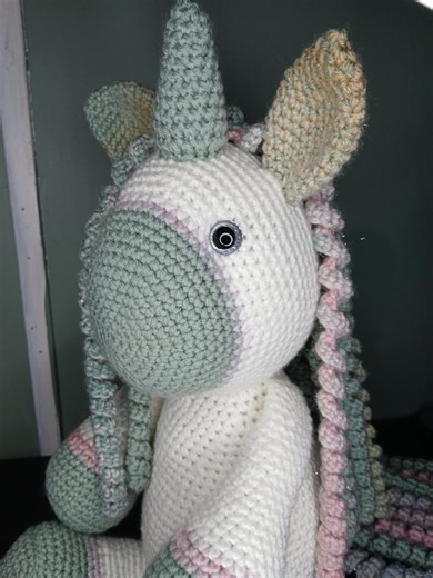Unicorn Stuffed Toy, Pastel Crochet Unicorn Plush, Pastel Color Unicorn, Mythical Stuffed Animal - Etsy