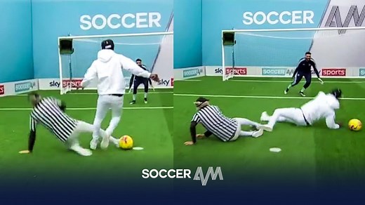 71K views · 452 reactions | Pascal Chimbonda and Thomas Law teamed up in this week's Soccer AM Pro AM!  Watch out for Jimmy Bullard wiping out his former Wigan teammate with a crunching slide tackle 藍 | Soccer AM | Facebook