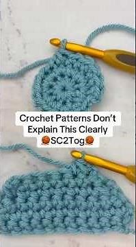 Crochet decreases made simple: Learn how to Single Crochet 2 Together (sc2tog) step by step✨