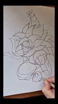 Drawing Gogeta SSJ4 #gogeta #goku #vegeta #drawing #art #artist #tutorial #dbz #dragonball #animeart