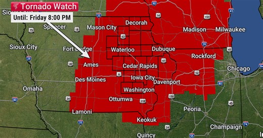 TRACKING: TORNADO WATCH till 8 PM