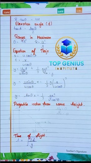 Motion in Straight line Short Notes Part - 6 | Class 11 Physics Chapter 2 #shortnotes #physics #jee