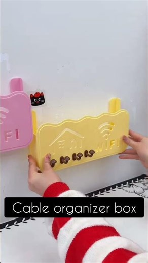 Cable box Neat setup, no messy wires!⚡📦#CableBox #RouterOrganizer #TidyDesk #SmartStorage #HomeHack