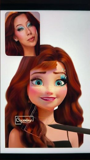 Frozen Mix Celebrity #disney #art #glowup #drawing #transformation #artist #frozen