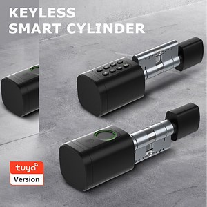 [Hot Item] Keyless Euro Cylinder Smart Lock Fingerprint   APP Control Compatible with Multi-Point Door Lock Systems