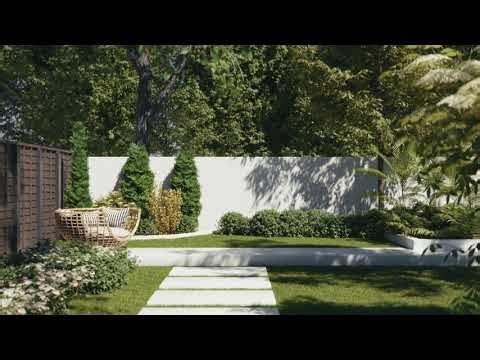 Blender Modern Garden - 3D Visualization and Animation