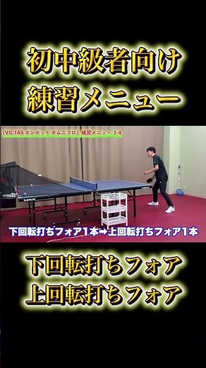 【卓球】初中級者向け練習メニュー４