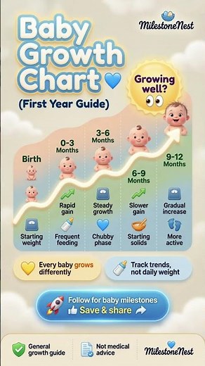 Baby Weight Gain Chart 👶💙 (First Year Growth Guide)