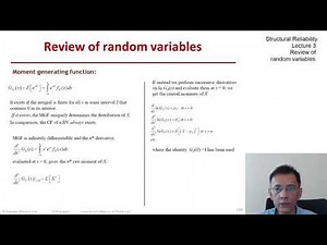 STRUCTURAL RELIABILITY Lecture 03 module 12 - Review of Random Variables