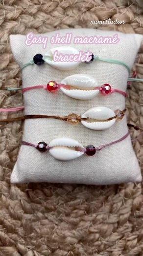 Easy shell macramé bracelet 🐚 #macramétutorial #diy #bracelet #diymacramé #handmade #macrame