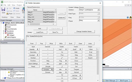 【HFSS】如何利用HFSS中的场计算器计算结构中的电压和电流