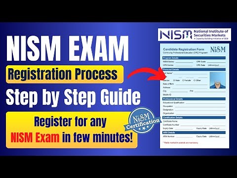 NISM Exam Registration 2025 🌟 | Step-by-Step Registration & Login Process #nism #nismexam