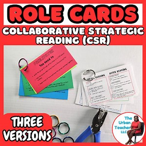 Collaborative Strategic Reading (CSR) Roles Cards: Group Reading Comprehension