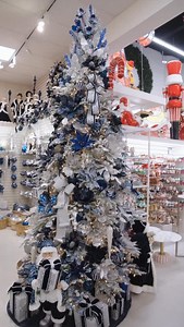 💙✨ A Blue-Tiful Holiday ✨💙 Bring serene elegance to your home with a tree that shines in timeless blue. #ElegantHolidayBlues #blue #christmas #decor #christmastree #elegant | The Christmas Palace