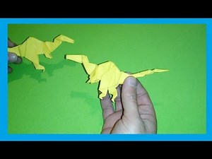Origami: Dinosaur - Velociraptor / how to make an Paper Velociraptor